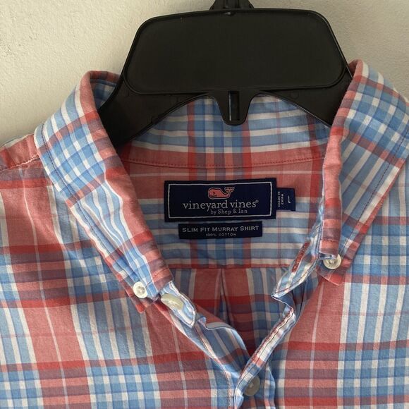 Vineyard Vines‎ Women's Plaid Weekend Slim Fit Murray Shirt SZL Weekend Preppy - Picture 2 of 10